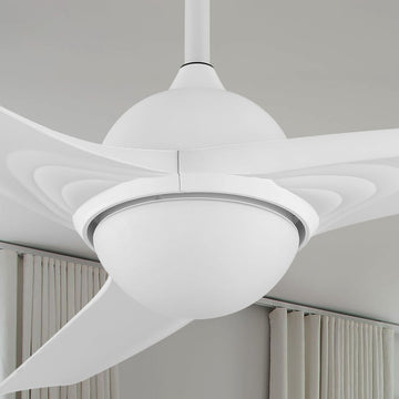 Sully 52" Contemporary Industrial Iron/Plastic Mobile-App/Remote-Controlled 6-Speed Propeller Integrated LED Ceiling Fan